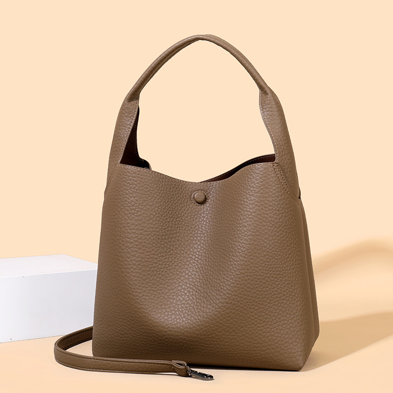 Damentasche 2024 Neue Mode Mode Eimer Tasche Arbeit Pendler All-Match Elegante Alphabet Tasche Damen Umhängetasche_voghion.com