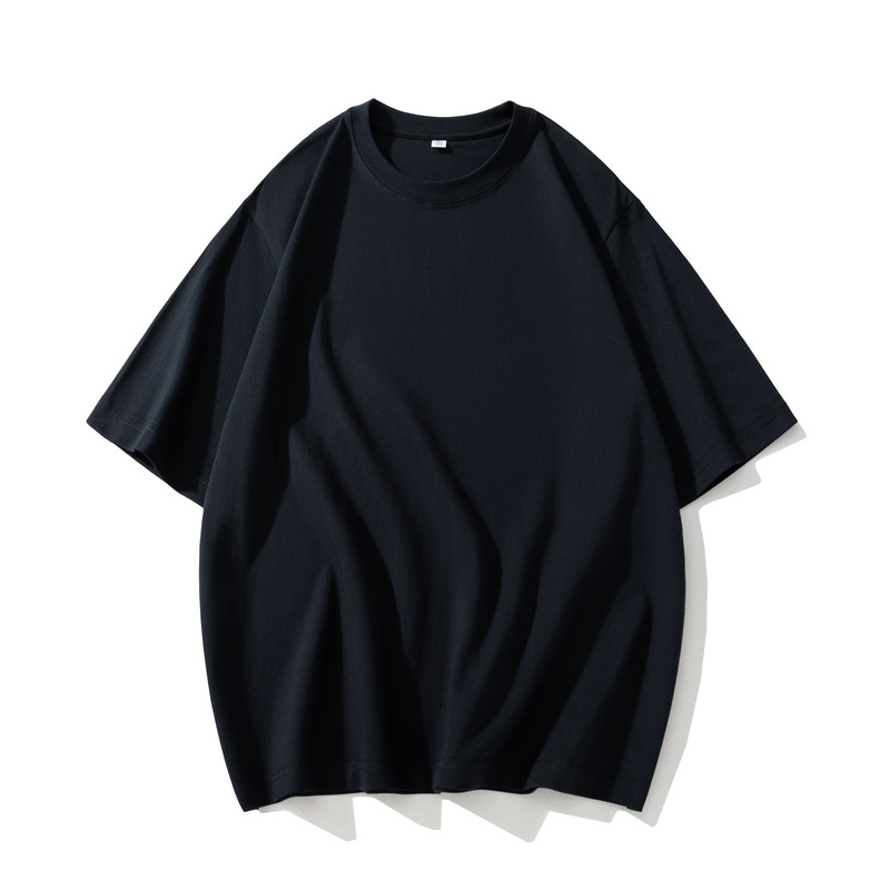 夏 230 グラム純綿ニット半袖 Tシャツトレンディなブランドレギュラースタイル無地ボトムシャツメンズ Tシャツライブブロードキャストクロスボーダー|undefined