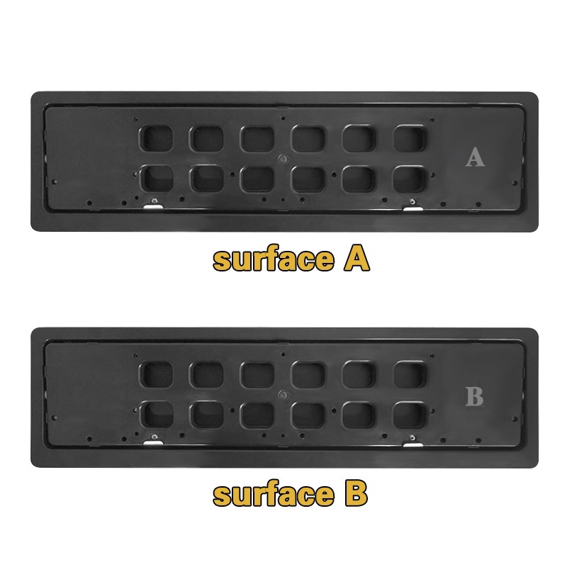 Foreign Trade New European License Plate Frame Suitable for Russian Electric License Plate Holder Plastic Ukrainian License Plate Frame