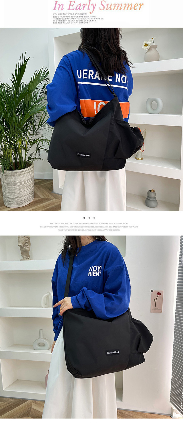 Korean-style canvas bag crossbody bag, women's backpack, simple and versatile, new trendy class bag, large-capacity student single-shoulder crossbody bag undefined