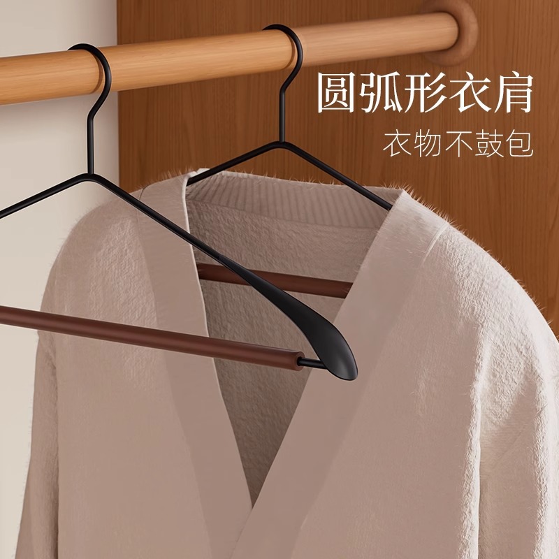 Recomendaciones de acabado percha de madera percha de ropa doméstica antideslizante sin marcas percha de ropa percha de ropa para adultos de alta gama percha de ropa