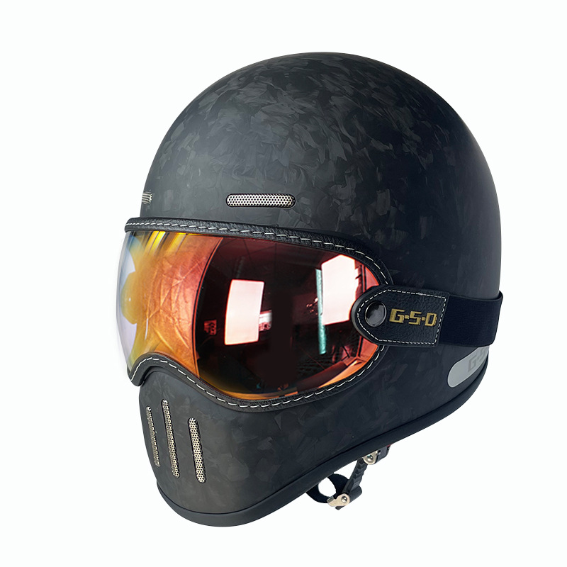 Motosiklet kaskı (dəbilqə) – Motuoche Full Helmet Electric - matte-black-forged-colored-visor-m55-56