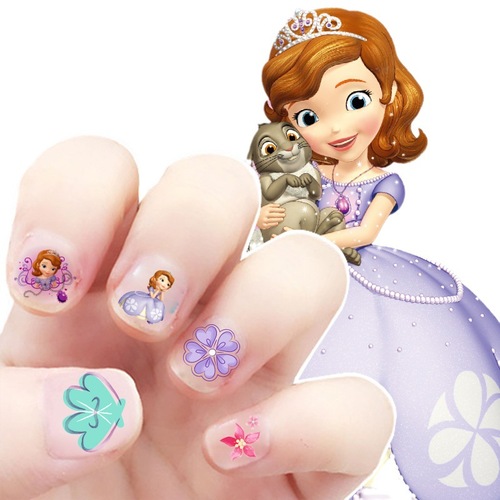 Genuine Frozen 3D Cartoon Nail Stickers Sophia Snow White Children Girls Baby Nail Art Stickers