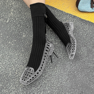 �n��ˮ��Ь�U�չ�����Ь����͸�����^ƽ�כ���ЬDIY��Ů����Ьins