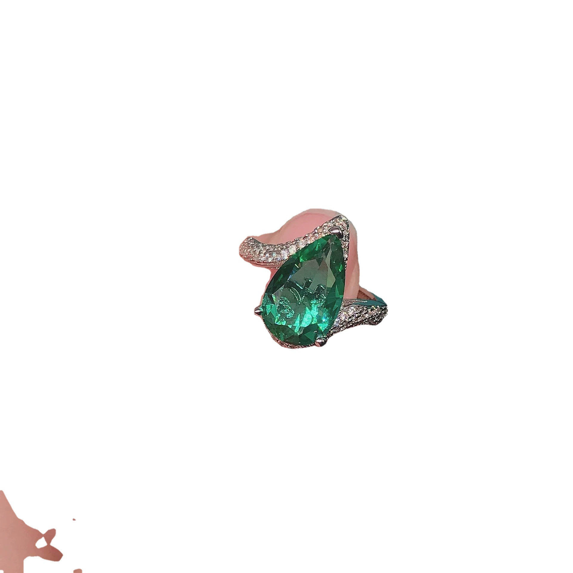 Сеть Tourmaline синтезированное кольцо одного размера в форме капли