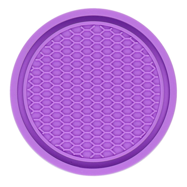 Honeycomb coaster red purple