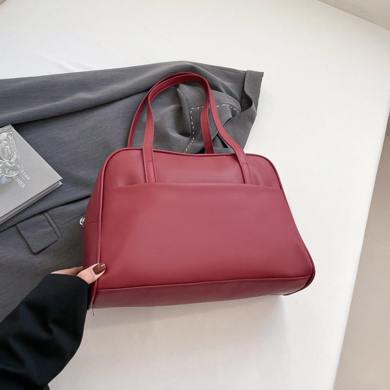 Versión coreana del bolso de hombro de gran capacidad para damas primavera 2025 nuevo bolso retro para axilas bolso tote de gran capacidad de todo fósforo