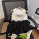 2024 summer new girls Korean vest bow princess cake skirt two-piece 23261