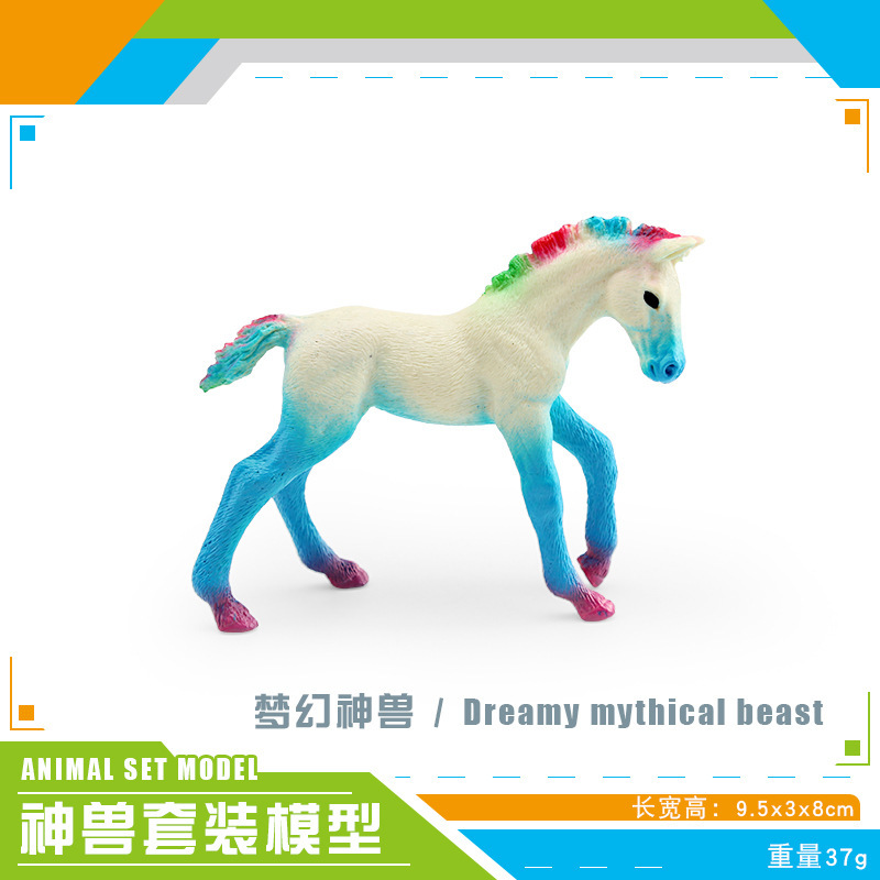 Exportación transfronteriza simulación de animales mitológicos occidentales fantasía modelo de plástico sólido Tianma decoración juguetes