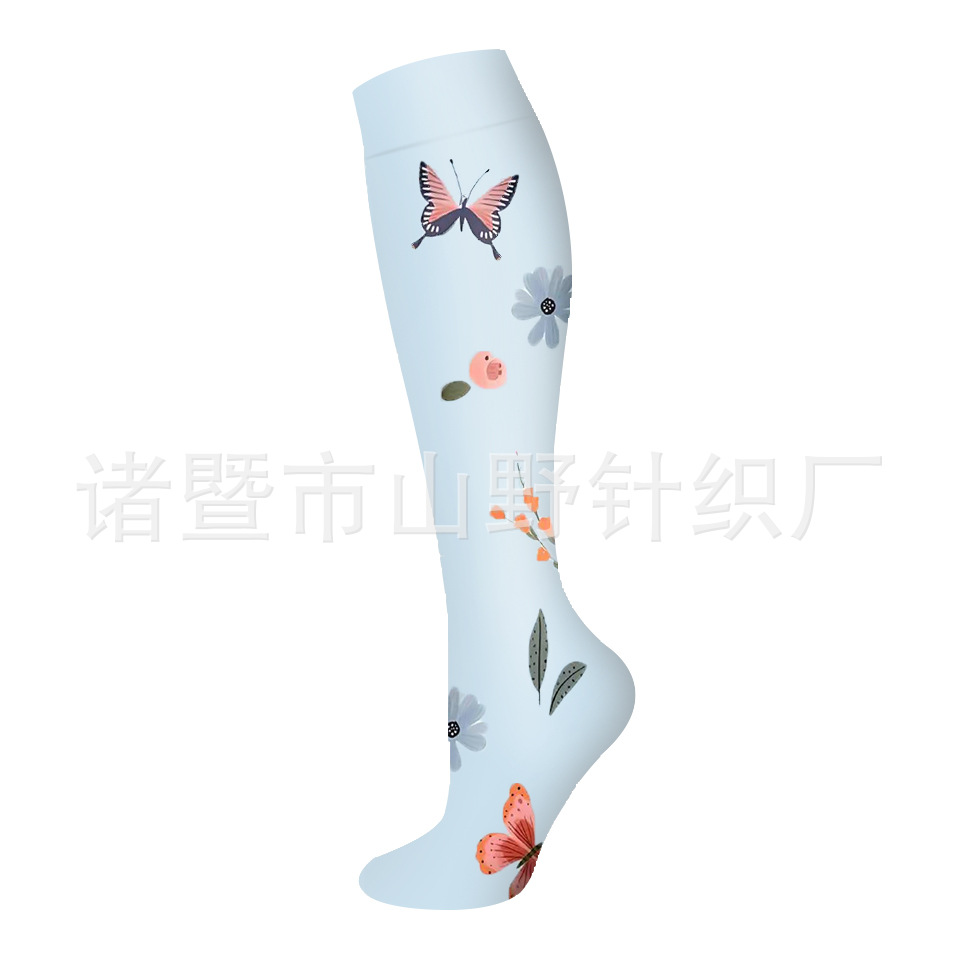 Calcetines Largos de Compresión Deportivos 200N de Nailon, Respirable y Absorción del Sudor, para Correr image 182