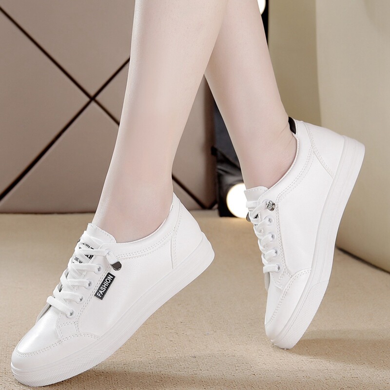 Brand Clearance Sale Genuine Leather White Sneakers for Women 2026 New Spring and Autumn Versatile Hot-Selling Women's Flat Sneakers