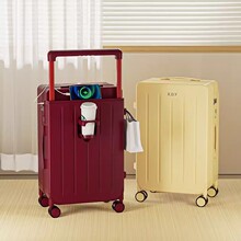 红色行李箱结婚陪嫁箱多功能宽拉杆皮箱密码箱旅行箱20寸24寸一对