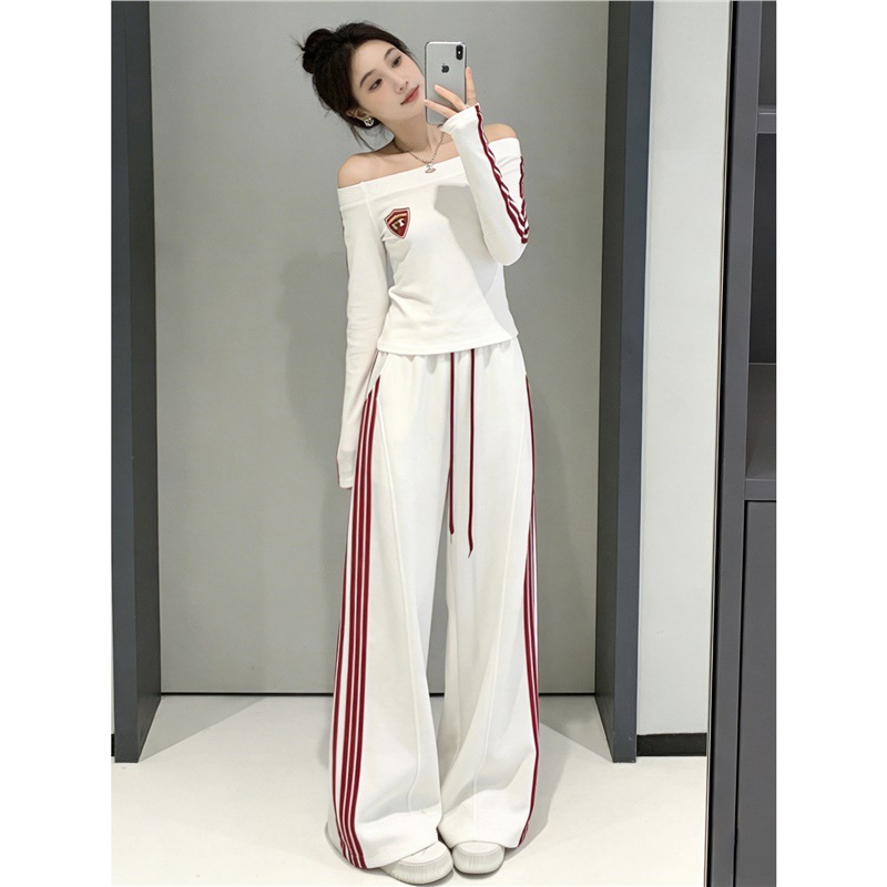 Shenzhen Nanyou 2026 erta bahor mashhur juda trend kiyim moda dam olish sport yelka ochiq ustki to'liq to'plam ayollar uchun