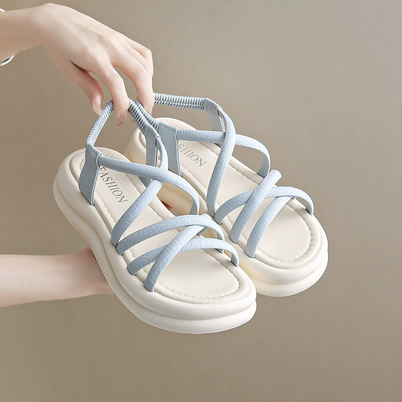 Sandals, summer fashionable suitable with a skirt platform, high beach footwear, beach style