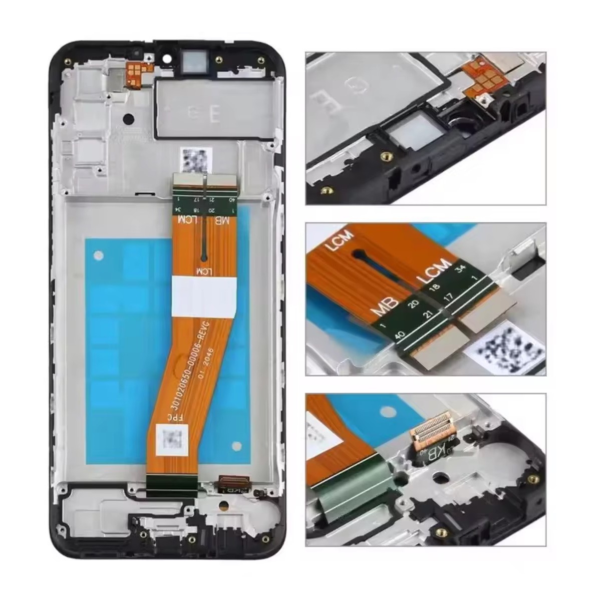 Aplicable a Galaxy Samsung A02S conjunto de pantalla LCD de teléfono A03S / A03 original