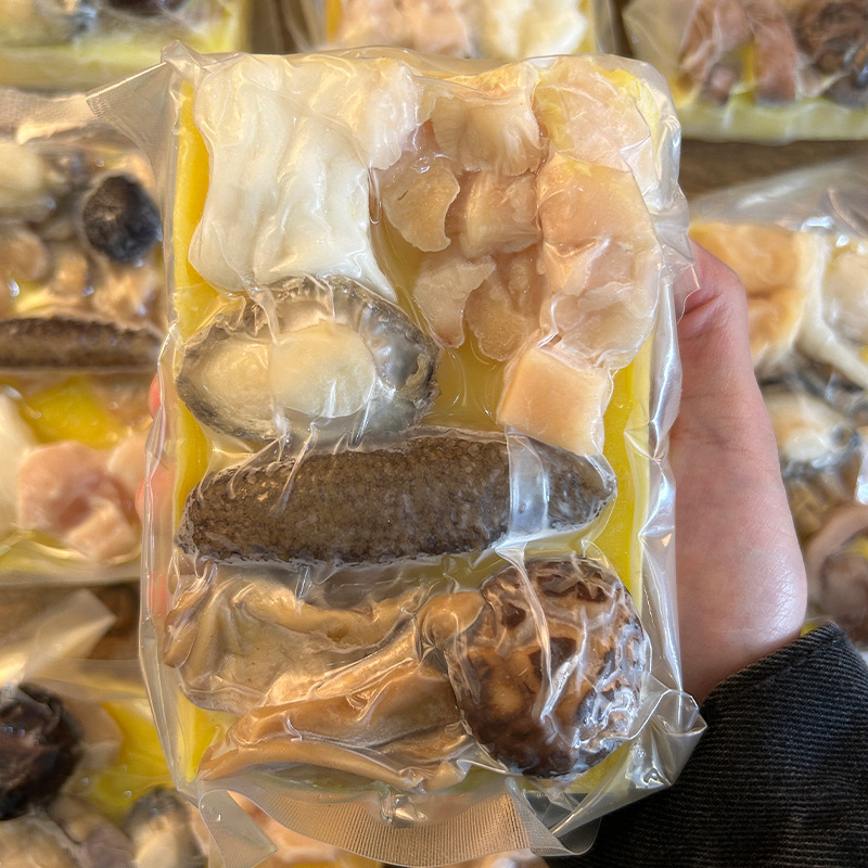 Source factory Buddha jump wall heating instant sea cucumber abalone big pot dish gift box semi-finished prefabricated dish commercial wholesale