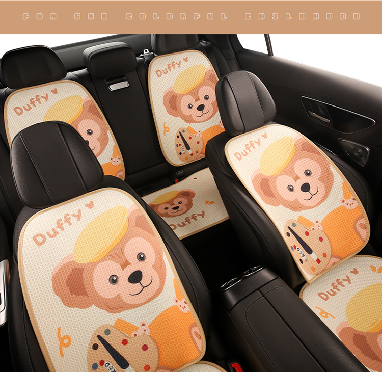Car seat cushion four seasons universal cute Duffy seat cushion half pack new seat cover winter women's car seat cushion cover
