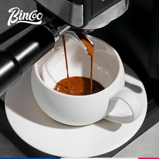 Bincoo coffee cup and saucer ceramic high-grade exquisite egg cup professional latte cup high color value coffee cup Japanese style