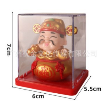 2 pulgadas solar automática seña mini gato de la suerte oficina escritorio decoración del coche decoración artesanía de plástico