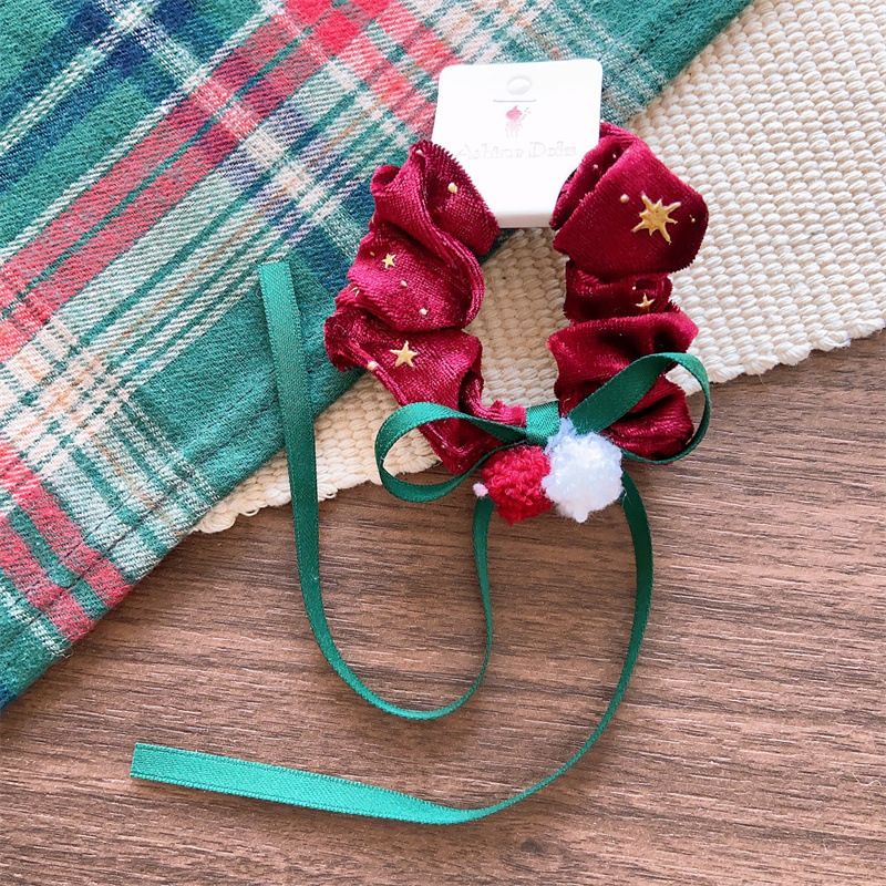 Christmas Bow Hairpin Red And Green Glitter Hair Accessory_voghion.com