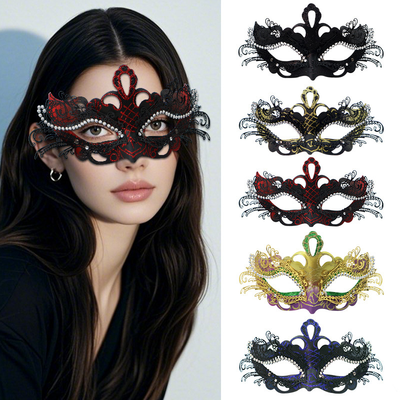 Amazon pareja máscara de baile de mascaras metal forjado mitad cara Halloween carnaval máscara de fiesta de pascua