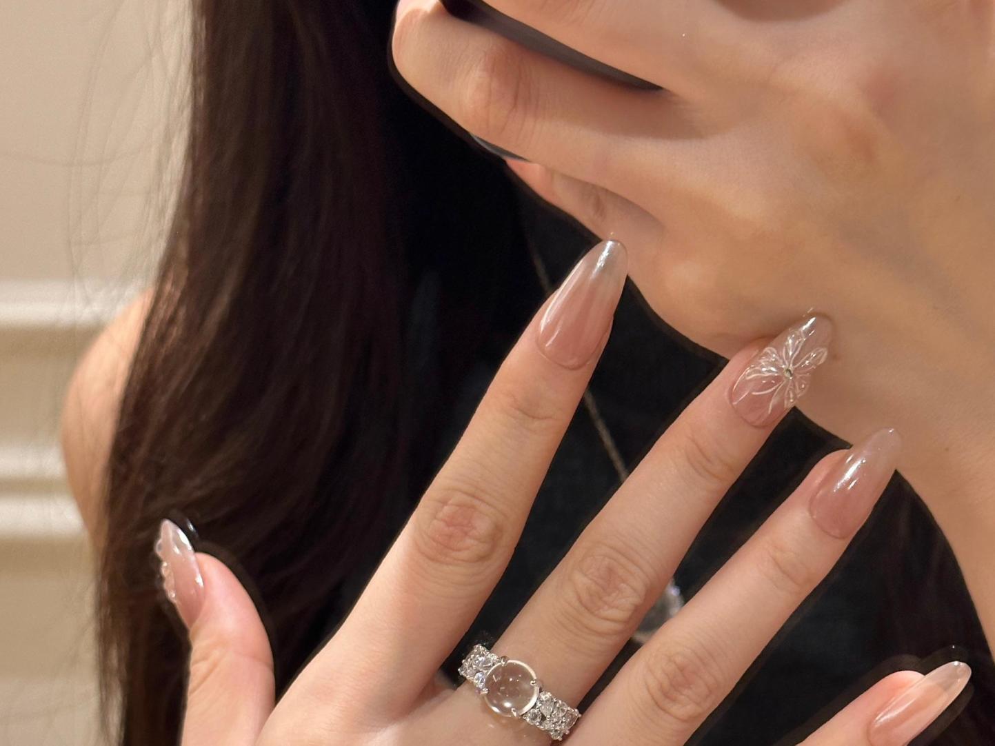 Collier en argent pur pour tout le corps avec chaîne de clavicule en jade et mousse d'eau, bijoux Xiancan, nouveauté, luxe léger, vent frais_voghion.com