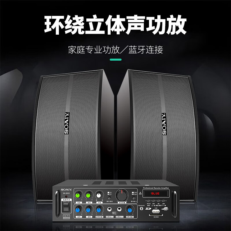 索爱CK-M66 家庭KTV套装8英寸家庭影院卡拉OK音响家用K歌卡包功放|undefined