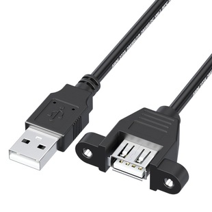 USB-удлинитель с ушами USB2.0 мужчина к женщине с винтовым отверстием линии передачи данных шасси ободок фиксированной панели линии