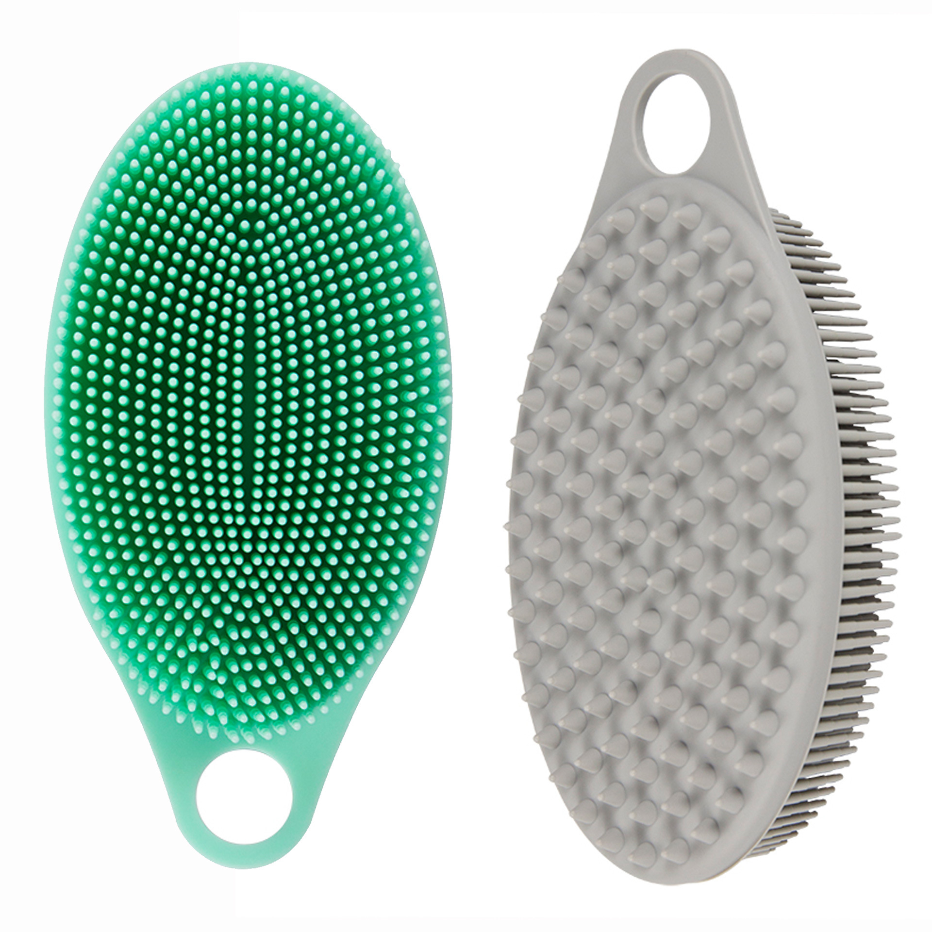 Cepillo de baño de silicona cepillo de baño de doble cara cepillo de baño de silicona artefacto casero cepillo de baño de mango largo frota espalda cepillo de baño de masaje poligonal