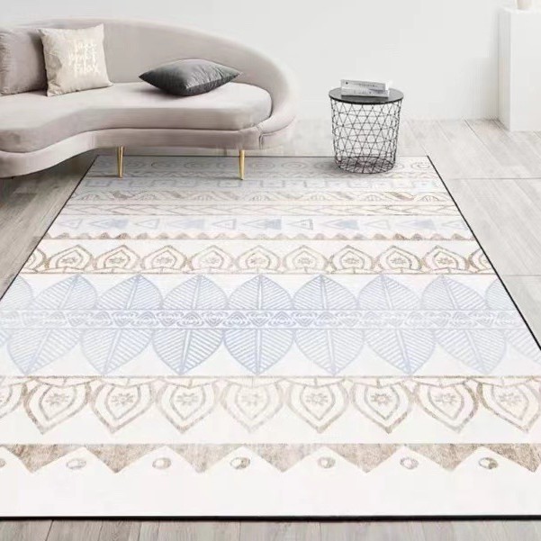 Alfombra geométrica simple, tapete de imitación de cachemira para sala de estar, cobertura completa de gran área, alfombra para dormitorio junto a la cama, tapete para los pies junto a la mesa de centro del sofá