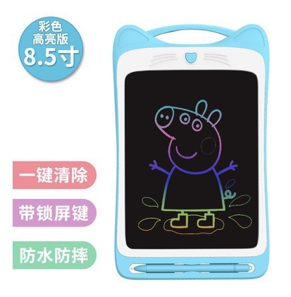 Tableta de Escritura LCD para Niños de 8.5 Pulgadas, Pizarra Electrónica Pequeña para Uso Doméstico, Dibujo y Diseño con Orejas de Gato, del Fabricante Original