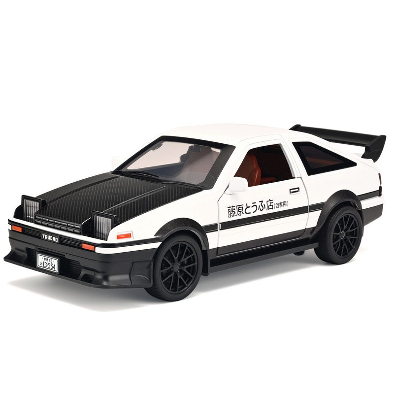 1/32 Toyota Ae86 Alloy Car Model Ornaments with Sound Pull-Back Drift Car Model Boy and Kidsren's Toys