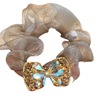 Crystal with bow, advanced hairgrip, sophisticated elite ponytail, hair rope, hair accessory, high-quality style