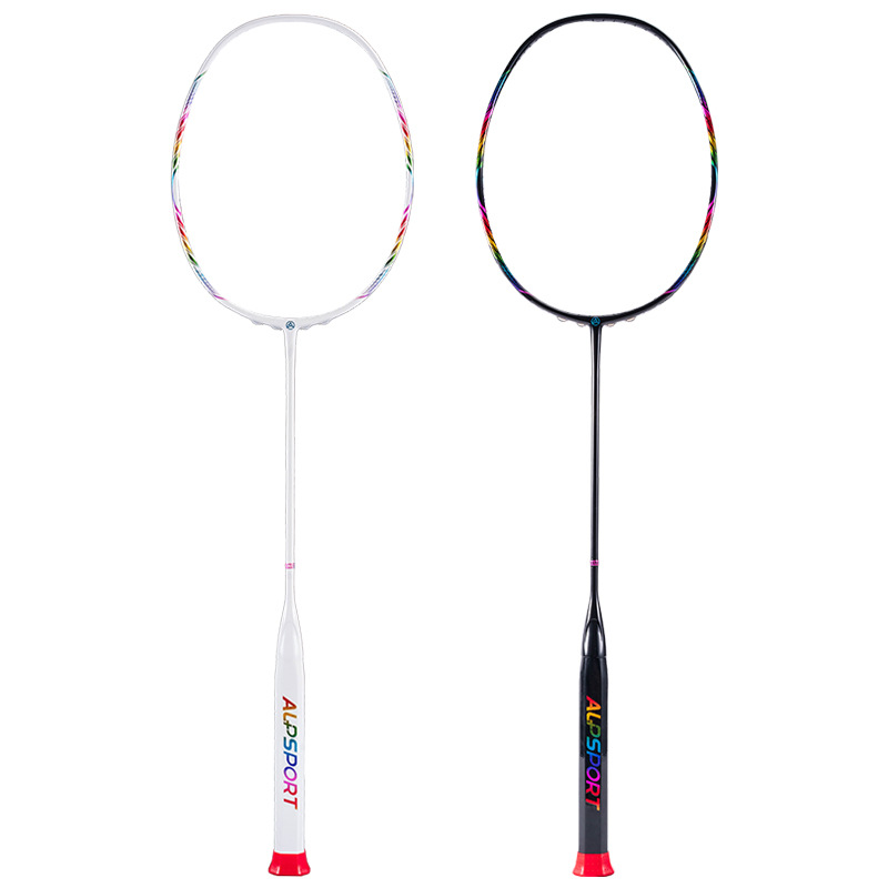 Alpsport productos genuinos raqueta de bádminton barbacoa ultraligero de alta libra completa fibra de carbono 8u adulto profesional al por mayor