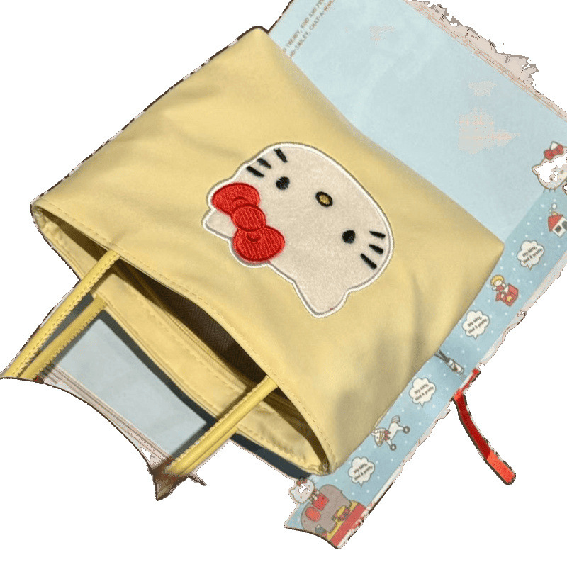 新しい刺繍漫画かわいい女の子シルクハンドバッグショルダーバッグハイエンドの女性のバッグ通勤ハンドバッグ|undefined