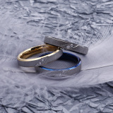 Модное универсальное кольцо из нержавеющей стали подходит для мужчин и женщин, простой и элегантный дизайн, японские и корейские, золото 750 пробы