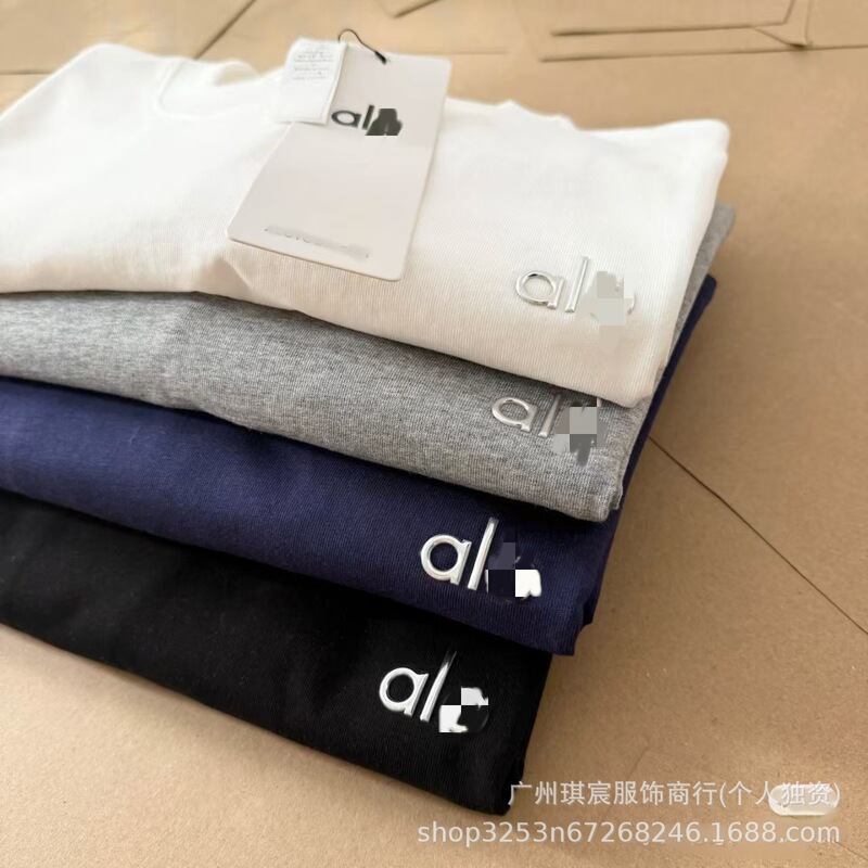 Heavyweight A10 Correct Version Silver Label Logo Simple Short-Sleeve Women's Loose Versatile Casual Long-Sleeve T-Shirt 2025 Summer