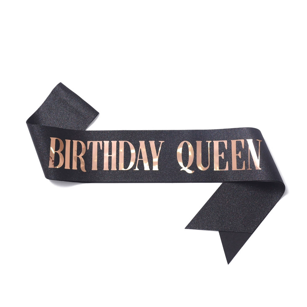 Диадема-ободок набор с кристаллами и лентой "Birthday Queen", комфортная подарочная принадлежность