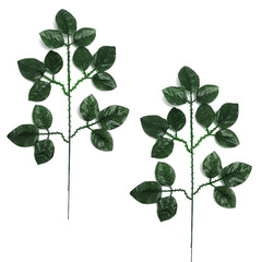 跨境仿真玫瑰葉 婚慶家居酒店裝飾假葉子人造植物假葉攝影擺件