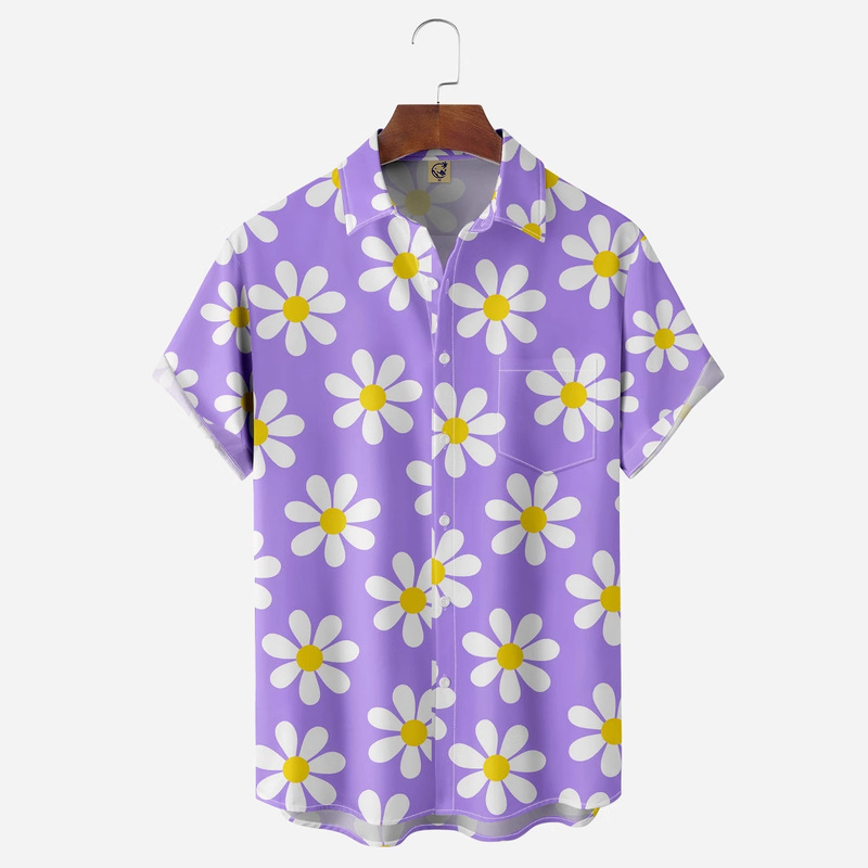 2-7-2023 Creative 3D Digital Printing Moisture-wicking Trend Loose Short-sleeved Shirt Men's Top E306