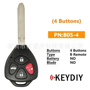 KEYDIY B05-4 KD sub-controller, a 4-button universal car remote key, for cross-border and international markets
