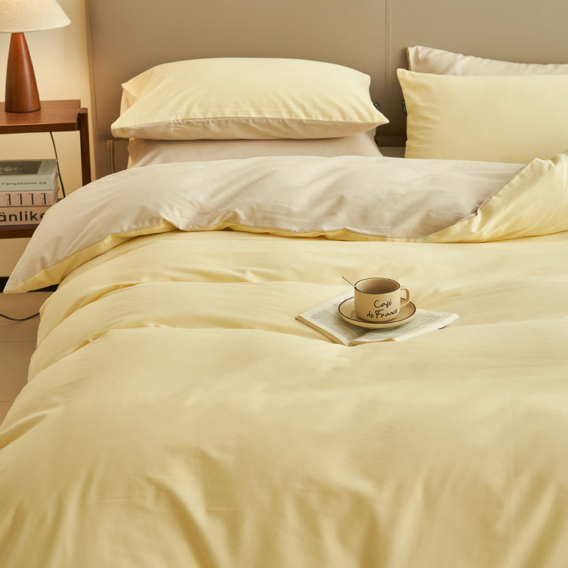 A clase de algodón ligero de lujo cama de cuatro piezas set2025 nuevo algodón colcha cubierta sábanas de cama de tres piezas set estudiantes