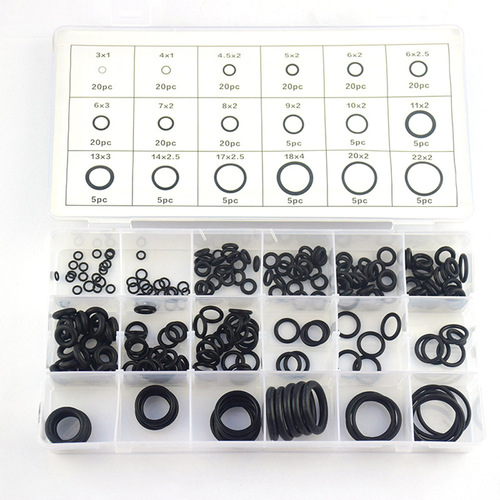 225PC O-ring set, black leather seal ring, O-ring high temperature resistance, NBR pressure-resistant box