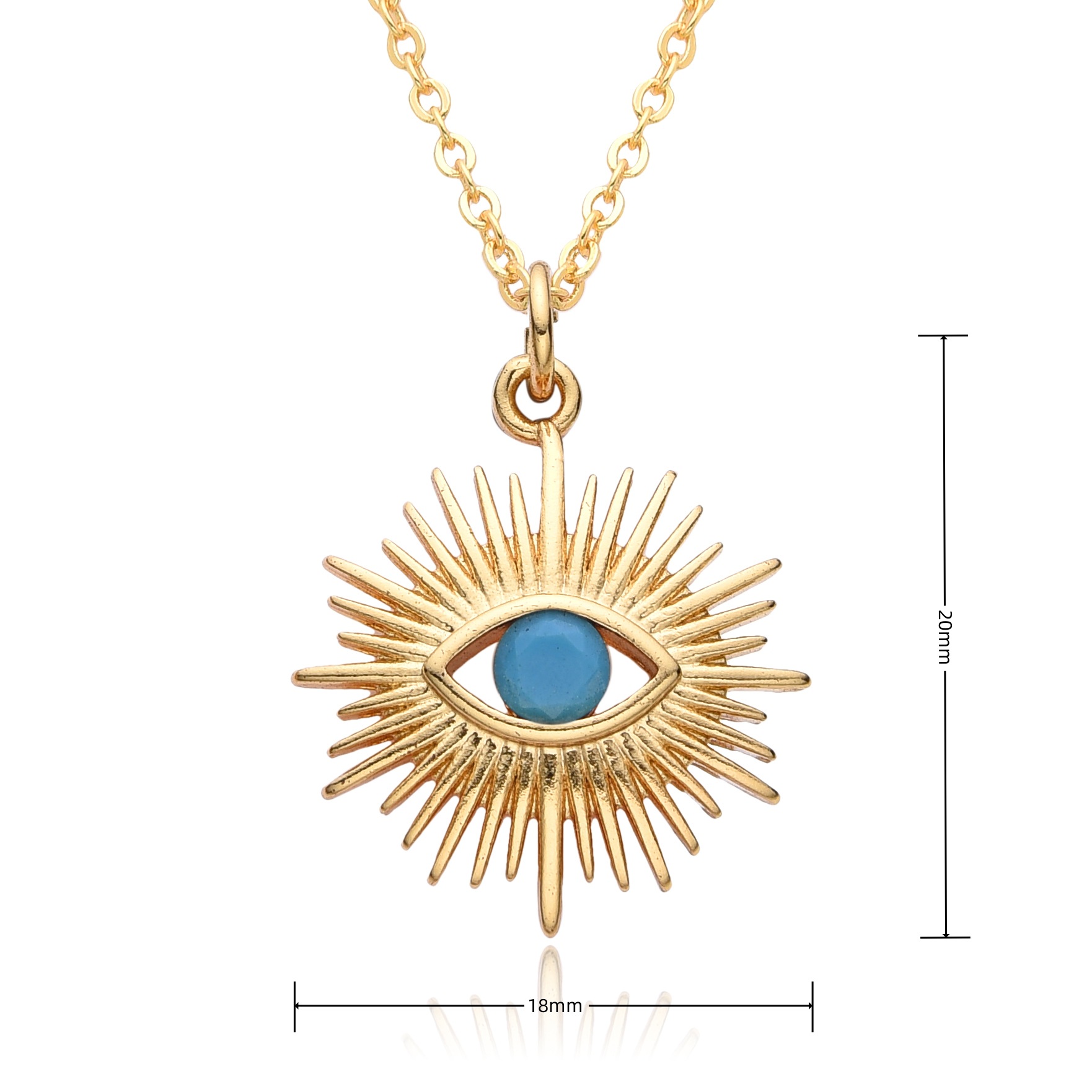 14g Weight 18K Gold Plated Plating Material Copper Pendant Material Zircon Inlay Material Pendant Necklace Classification Copper Chain Material cable chain Chain Type 1 Piece Quantity Daily Occasion Copper Material Geometric, Eye Pattern Women's Gender Hollow Out, Inlay Design Casual, Simple Style Style Copper 18K Gold Plated Hollow Out Inlay Geometric Eye Zircon Pendant Necklace 3