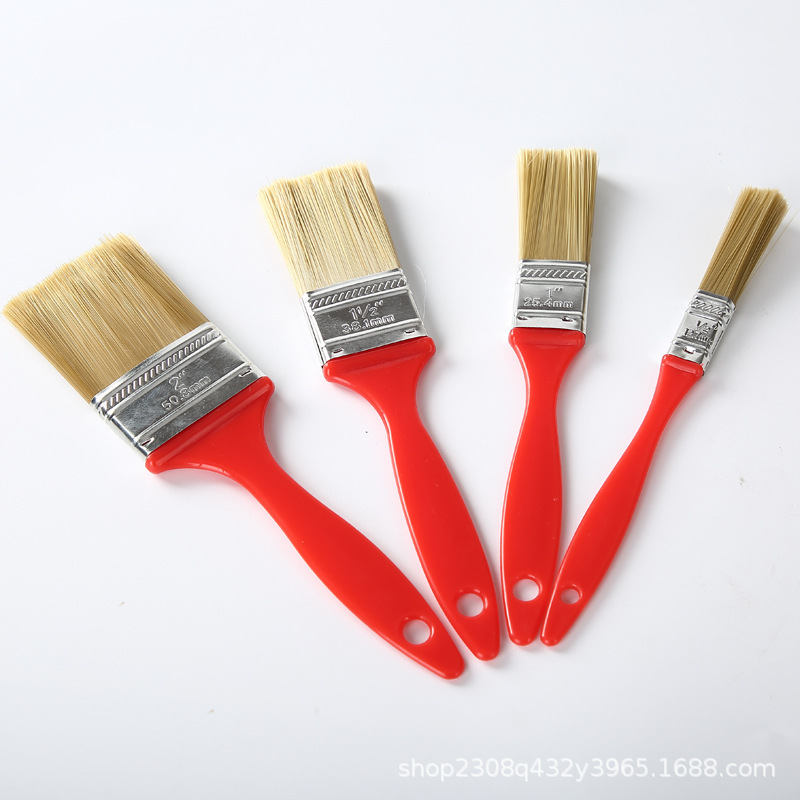 0.5 1 pulgada cepillo de pintura cepillo de limpieza cepillo de cepillo pequeño cepillo de cepillo de pegamento de recubrimiento mango de plástico cepillo de cepillo personalizado