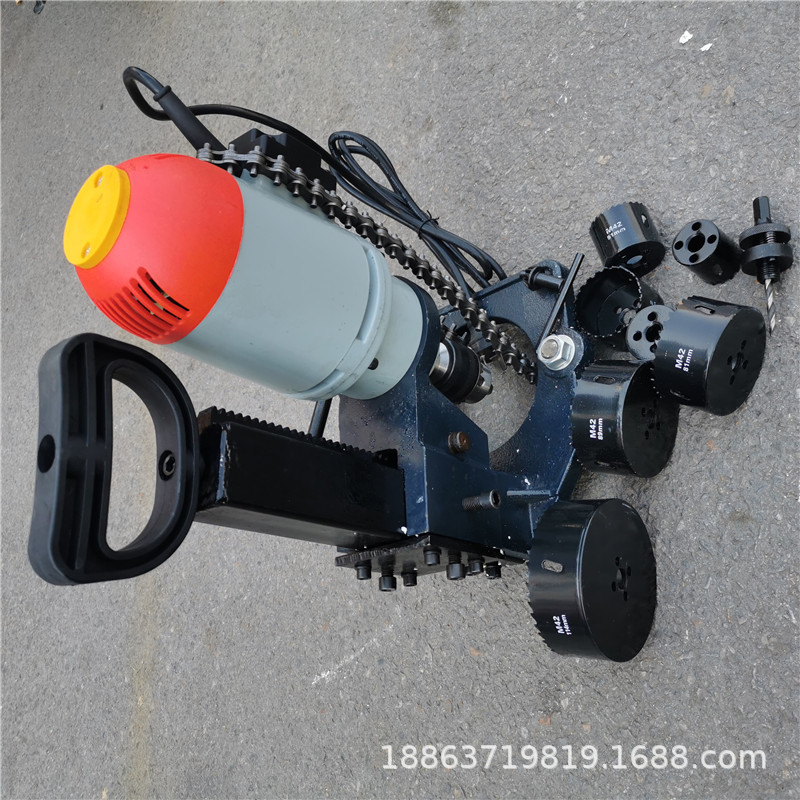 生产电动镀锌管管道开孔器 金属钢管开孔机 KG114消防管道打孔机