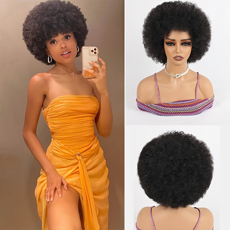 Cross-Border Export of Afro Wigs in European and American Style, 70S Retro African Curly Hair, Foreign Trade Wig Dropshipping