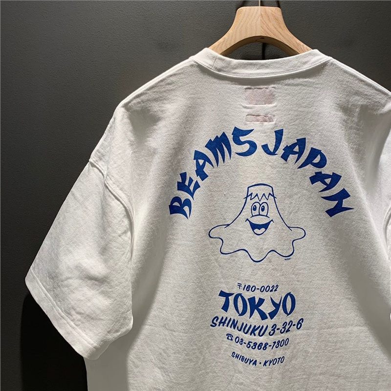 SpoT BEAMS JAPAN FUJI Shop Tee JAPANese STyle Red Rope ShorT-sleeved T-shirT 23SS