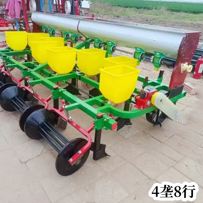 安徽花生播种机拖拉机带动4垄8行起垄花生种植播种施肥规格型号齐
