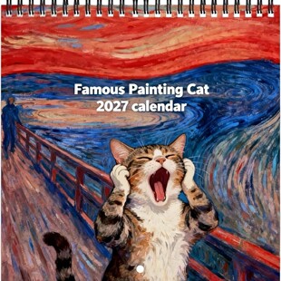�羳��Ʒ2027 Famous Painting Cat Wall Calendar������؈���՚v